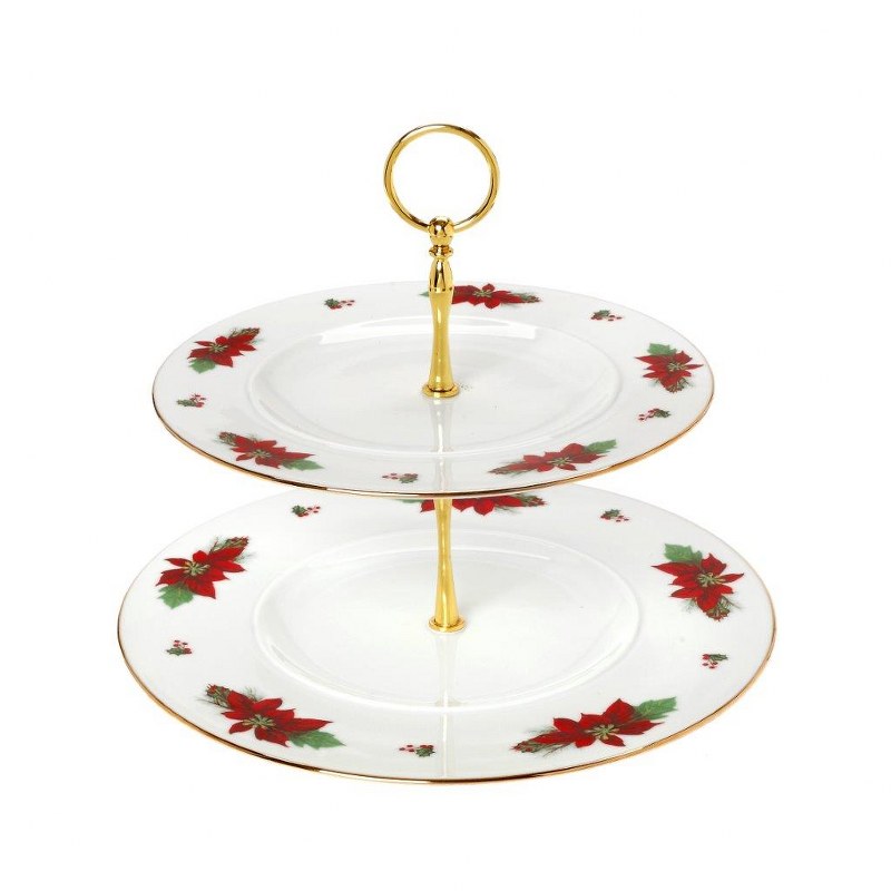 Διακοσμητικά και αξεσουαρ κουζίνας 24home - ΣΗΜΑΝΤΙΚΟ: Σε περίπτωση διαφοράς τιμής από το κατάστημα ισχύει παντα και μόνο η τιμή του καταστήματος Χριστουγεννιάτικη Ορντερβιέρα 2 Όροφη Πορσελάνης Poisen